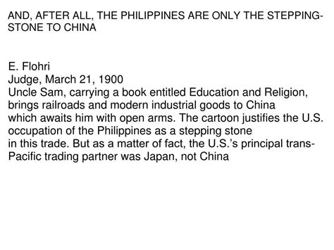 phillipenes are only the stepping stone to china